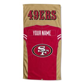 [Personalization Only] San Francisco 49ers "Jersey" Personalized Beach Towel