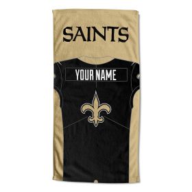 [Personalization Only] New Orleans Saints "Jersey" Personalized Beach Towel