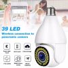 360¬∞ WiFi Camera Light Bulb Security Home Cam Wireless Waterproof CCTV Monitor