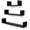 Wall Shelves 6 pcs Black