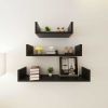 Wall Shelves 6 pcs Black