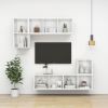 Wall-mounted TV Cabinet High Gloss White 14.6"x14.6"x56.1" Engineered Wood