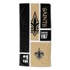 [Personalization Only] Saints Colorblock Personalized Beach Towel