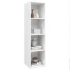 Wall-mounted TV Cabinet High Gloss White 14.6"x14.6"x56.1" Engineered Wood