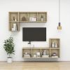 Wall-mounted TV Cabinet Sonoma Oak 14.6"x14.6"x28.3" Engineered Wood