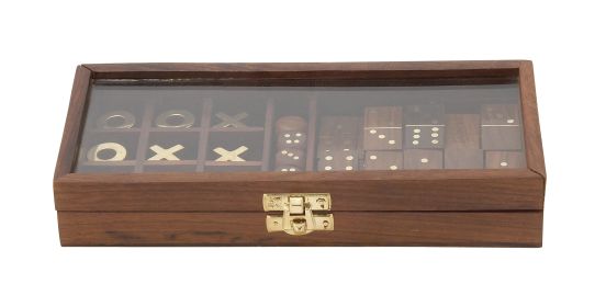 Chic wood glass game box