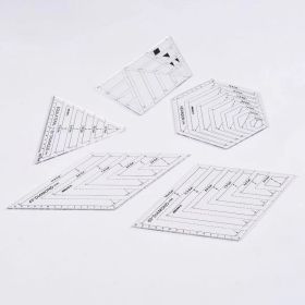 Diamond Patch Ruler Patchwork Tool (Option: 5piece set)