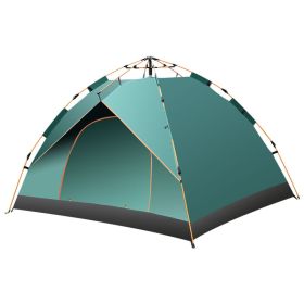 Camping Outdoor Travel Double-decker Automatic Tent (Option: Dark green-3to4people)